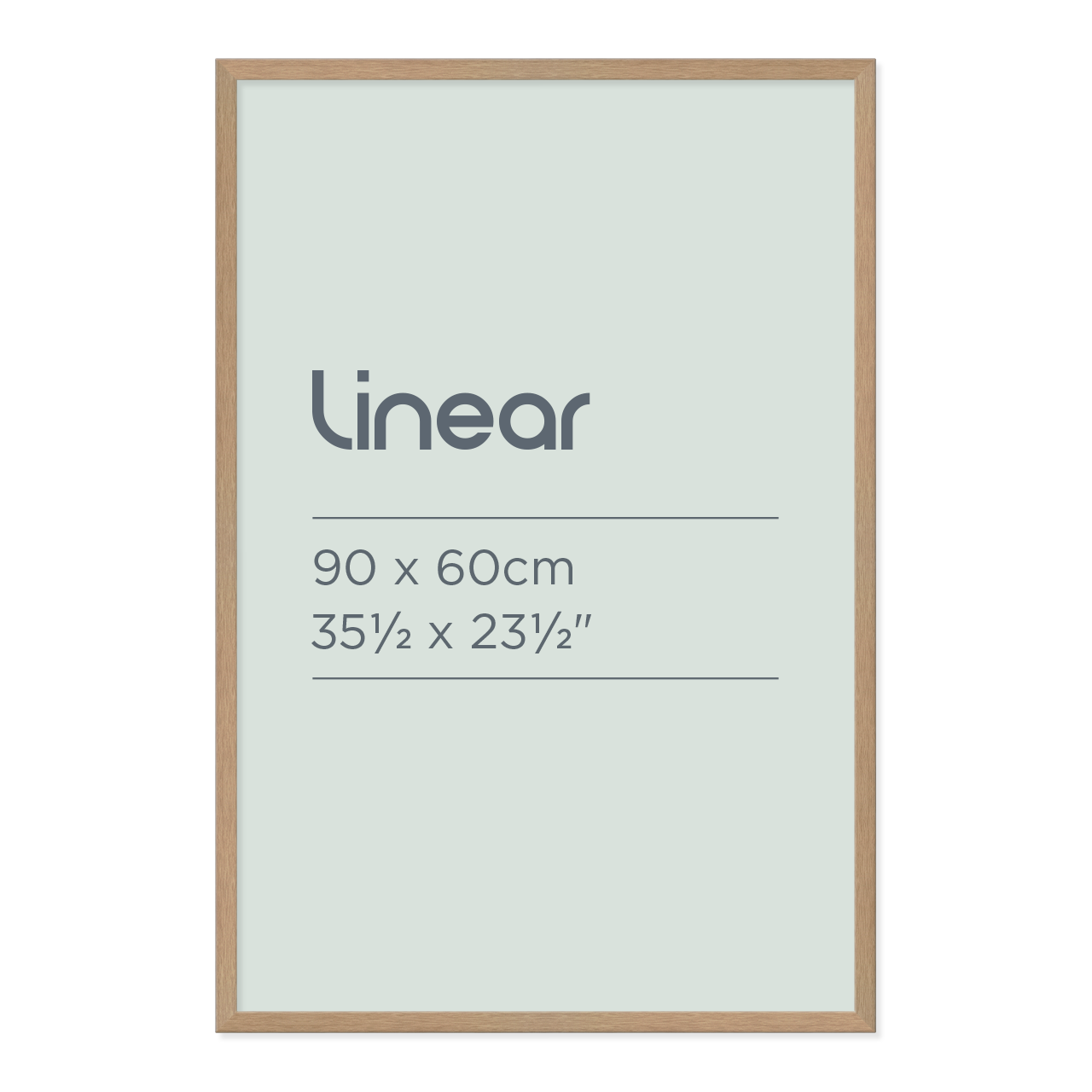 Linear Natural Picture Frame for 90 x 60cm Artwork