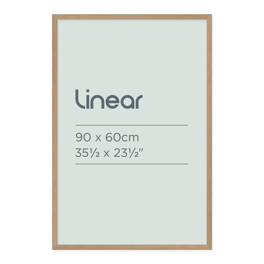 Linear Natural Picture Frame for 90 x 60cm Artwork