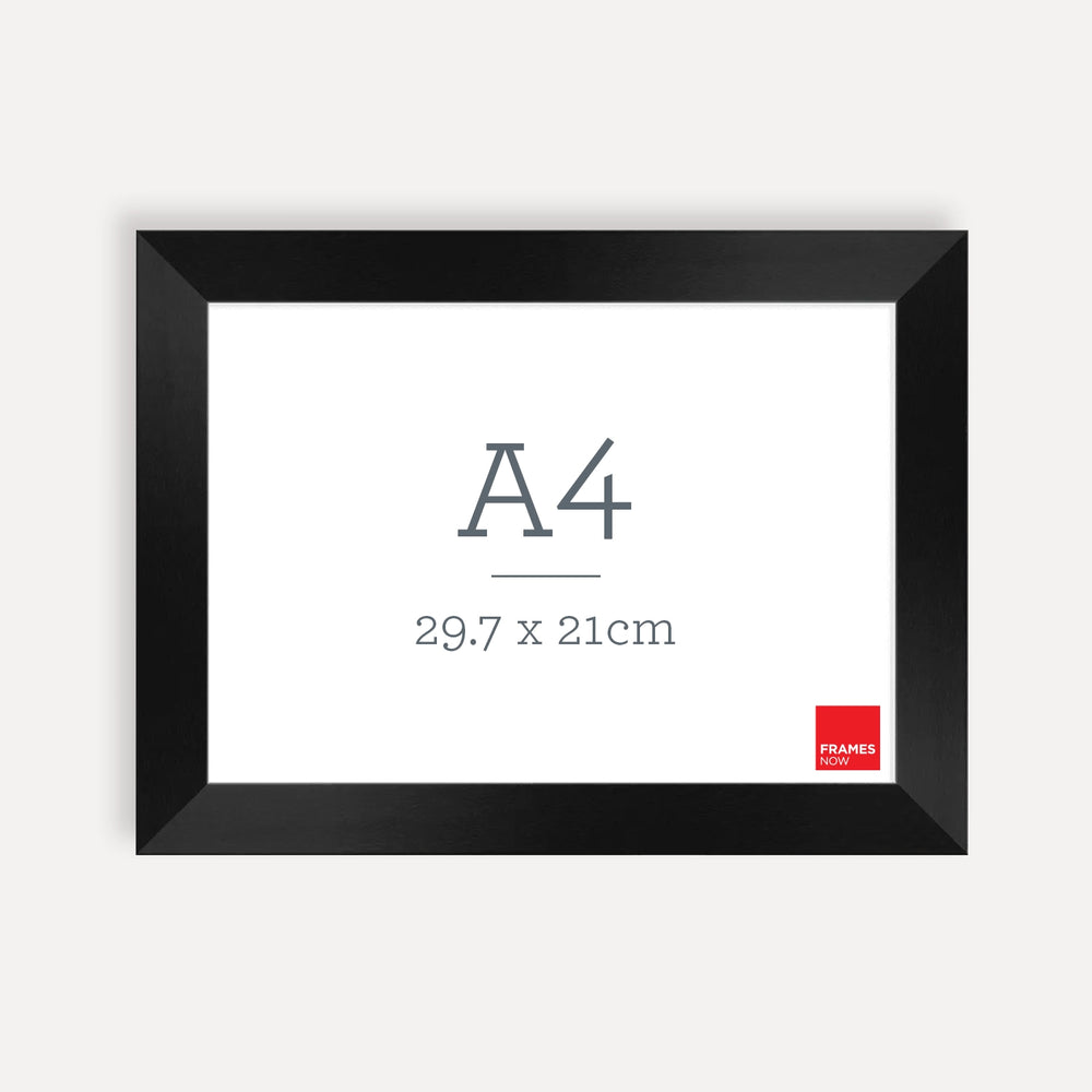 Premium Black A4 Picture Frame – Genuine Timber for Artwork, Photos & Certificates
