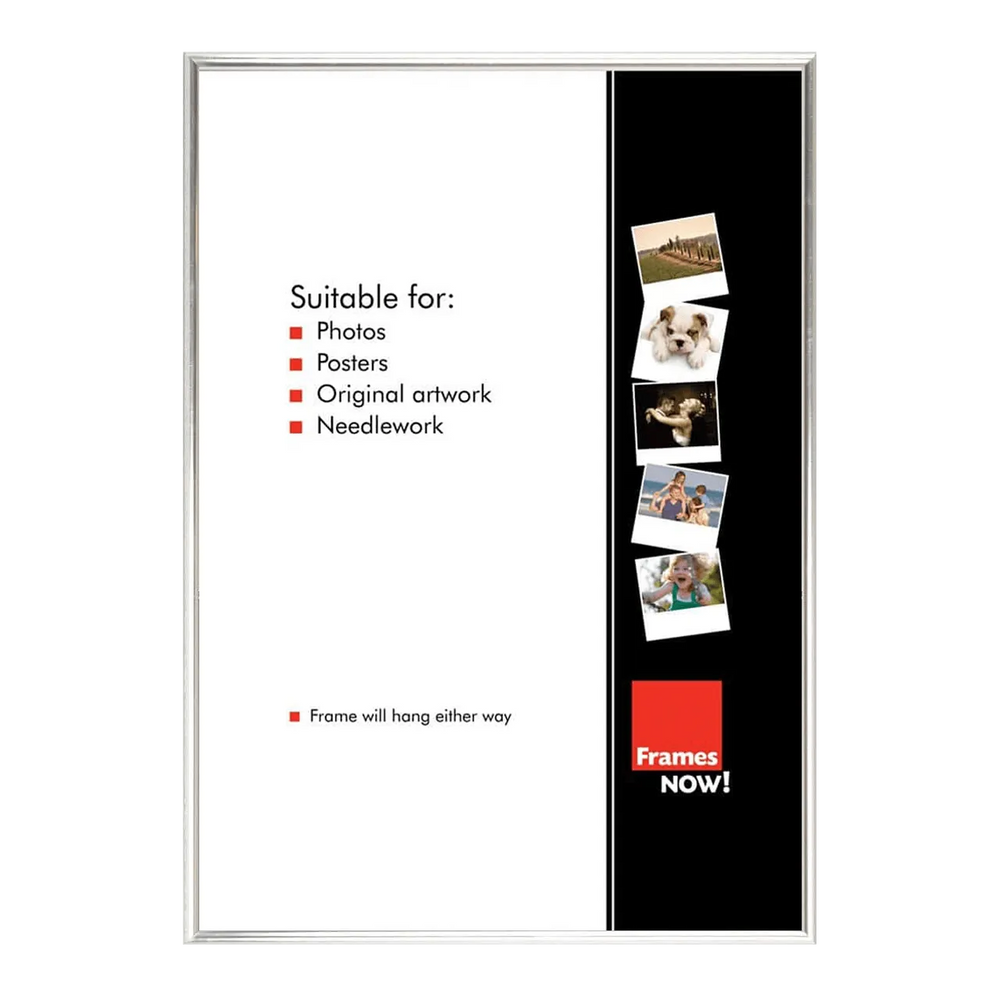 Premium Silver Aluminium Picture Frame for 100 x 70cm Artwork