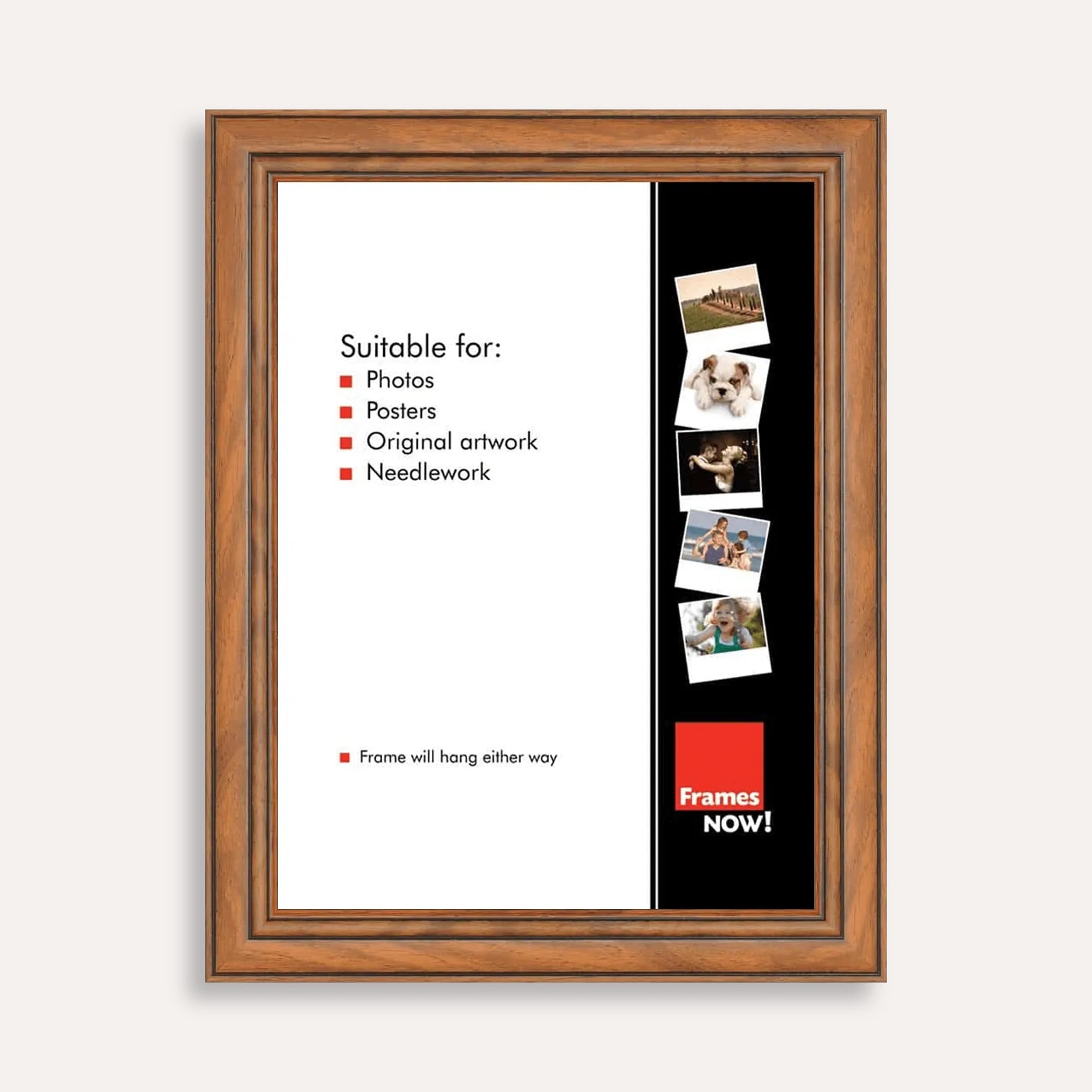 Premium Traditional Walnut Picture Frame for 100 x 70cm Artwork